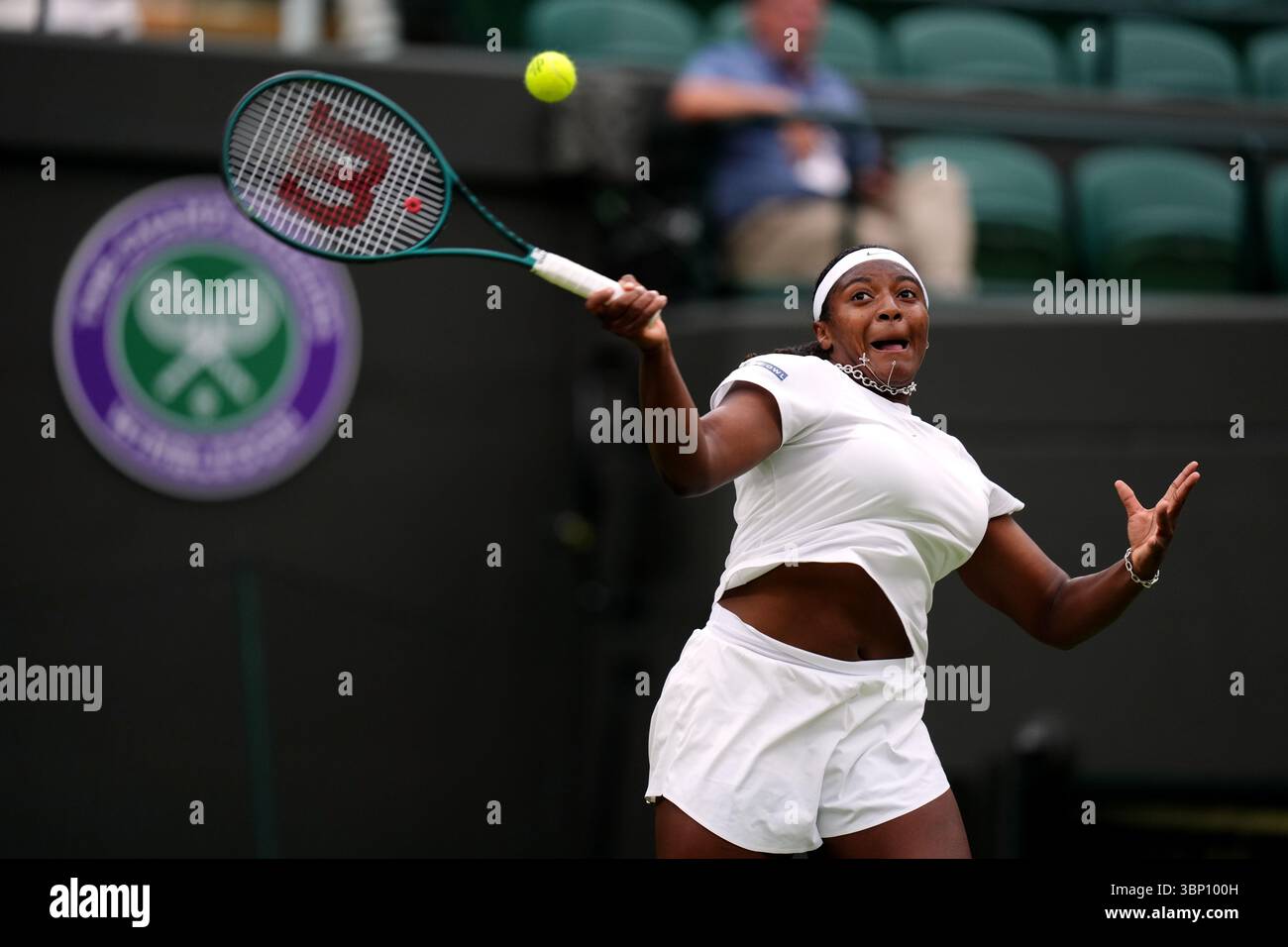 Hailey Baptiste during her Ladies’ Singles match against Mirra Andreeva