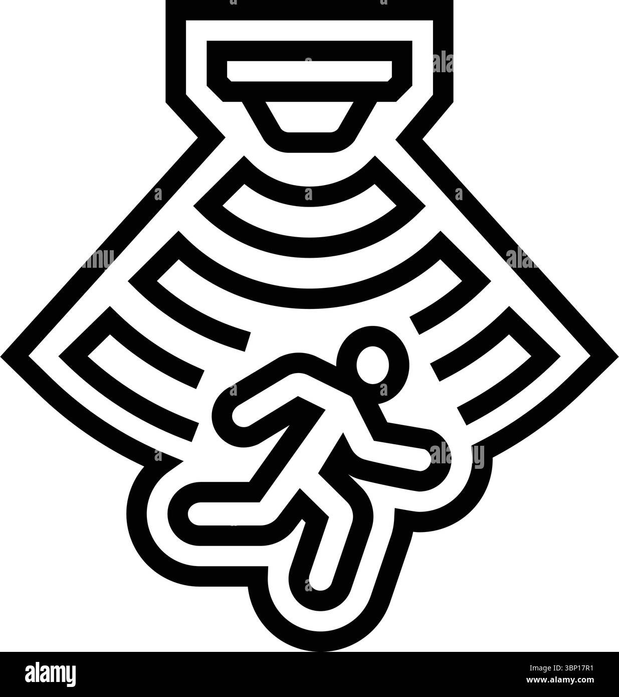 motion activated line icon vector illustration Stock Vector Image & Art ...