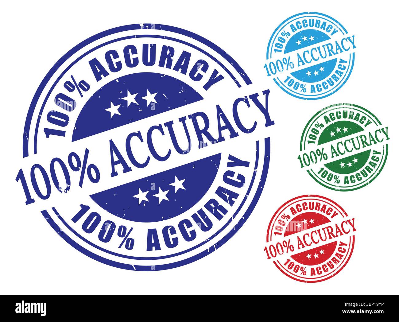 100% Accuracy Guaranteed Precision Reliability Vector Seals Stock Vector