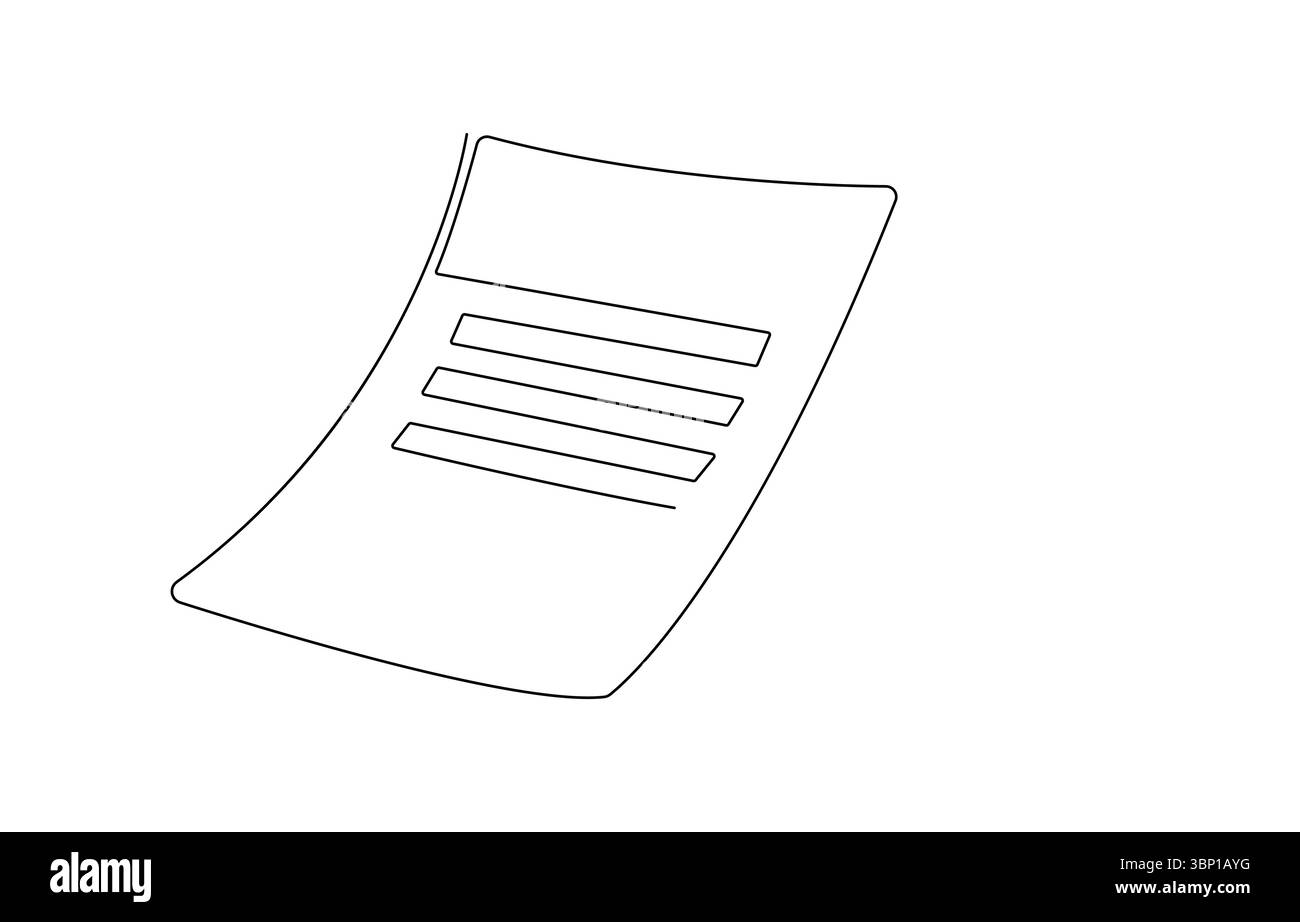 Simple Line Drawing of Documents, Research and Document Review Process ...