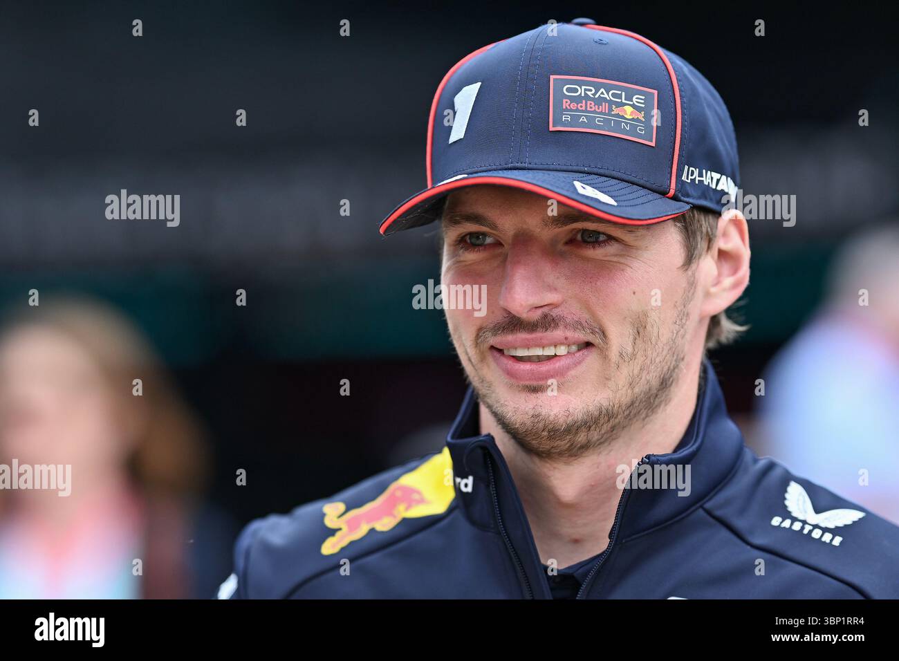 NORTHAMPTON, ENGLAND - JULY 5: Max Verstappen of the Netherlands and ...