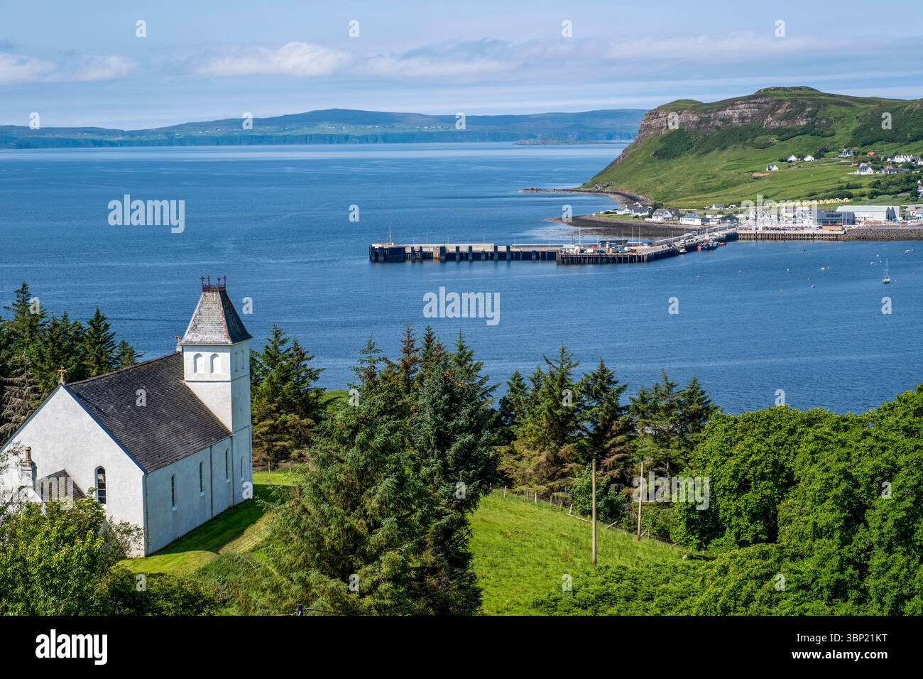 Uig View of the Uig Mission Church and Uig Ferry terminal in the distance ...