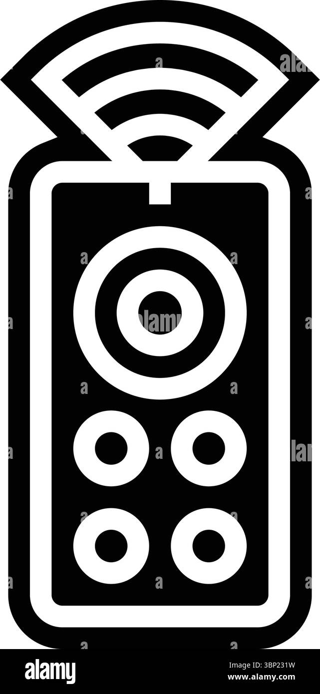 remote control glyph icon vector illustration Stock Vector Image & Art ...