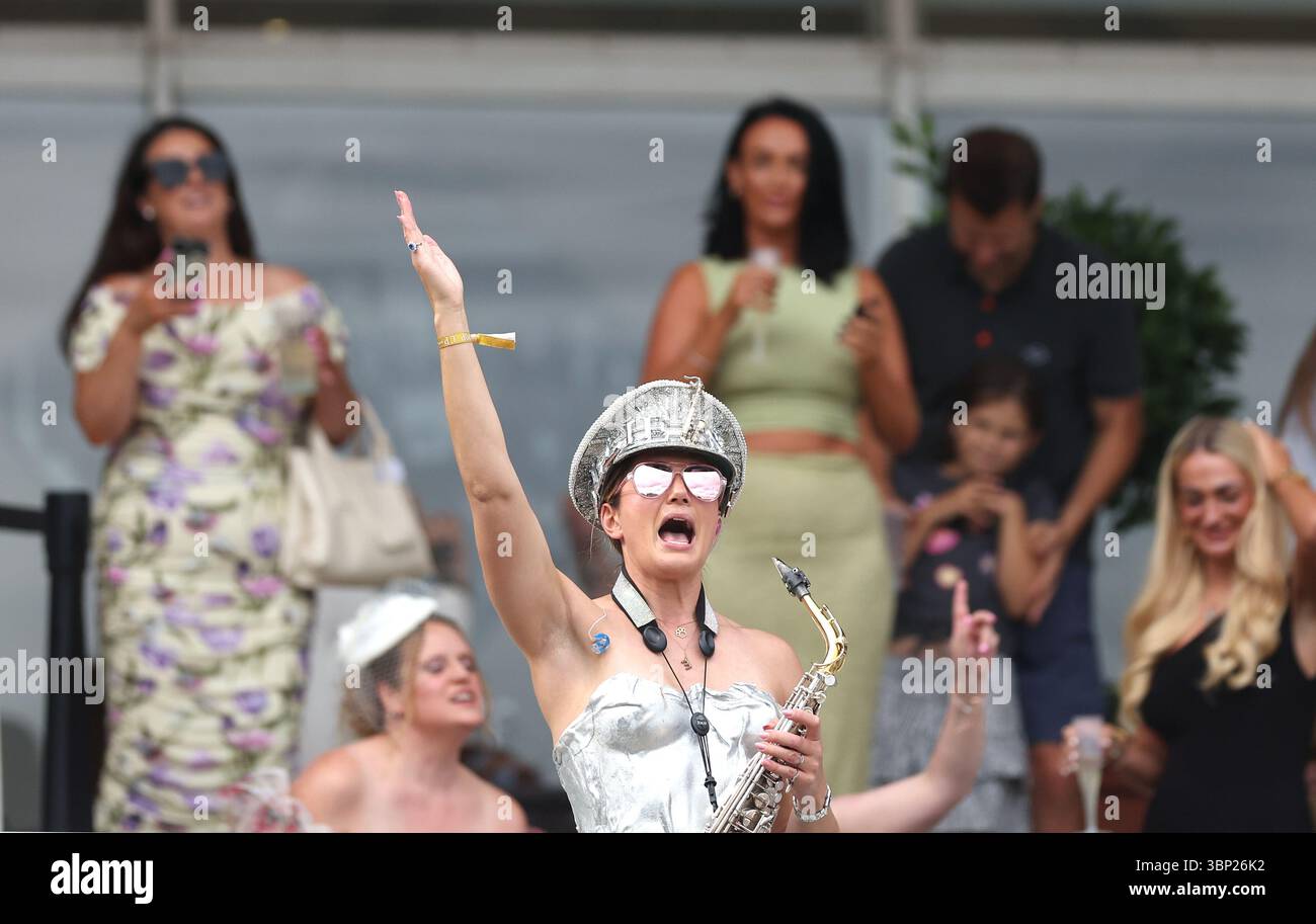 Music Artist Ellie Sax Performs Following The Race Day At Sandown Park music-artist-ellie-sax-performs-following-the-race-day-at-sandown-park