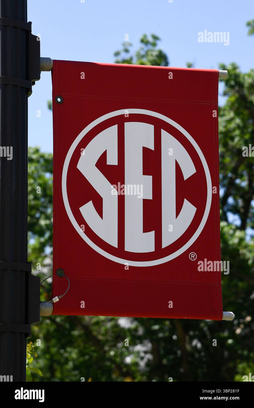 NORMAN, OK - JUNE 08: A general view of the SEC logo (Southeastern ...