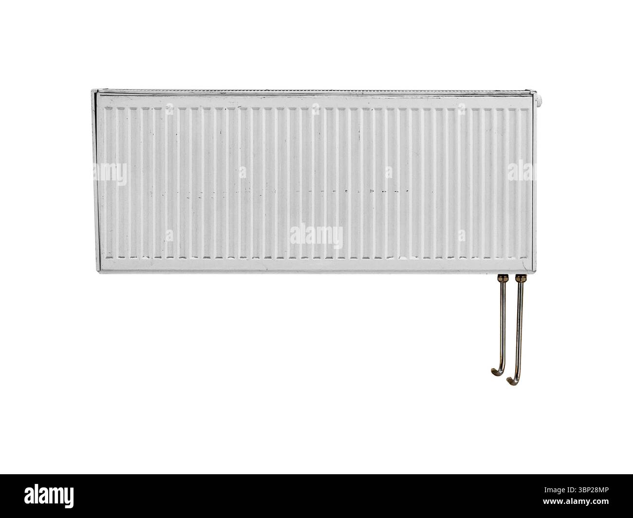 Wall Radiator Isolated Old white on wall radiator is isolated on white background Stock Photo ...