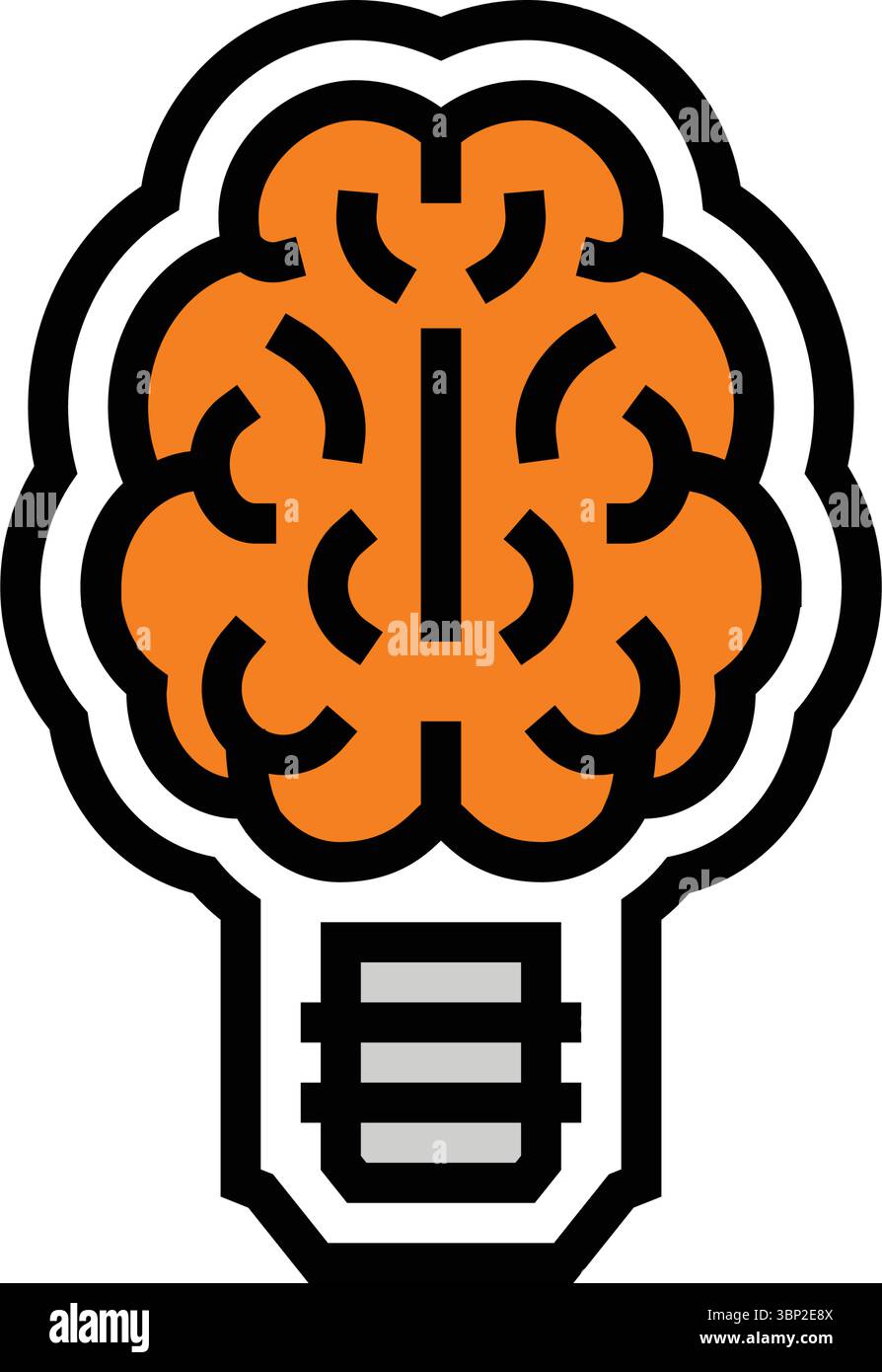 intelligent design color icon vector illustration Stock Vector Image ...