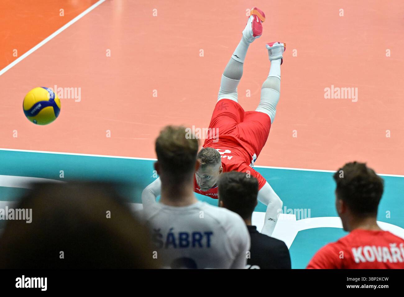 Czech Milan Monik in action during the Men's Volleyball European Golden ...
