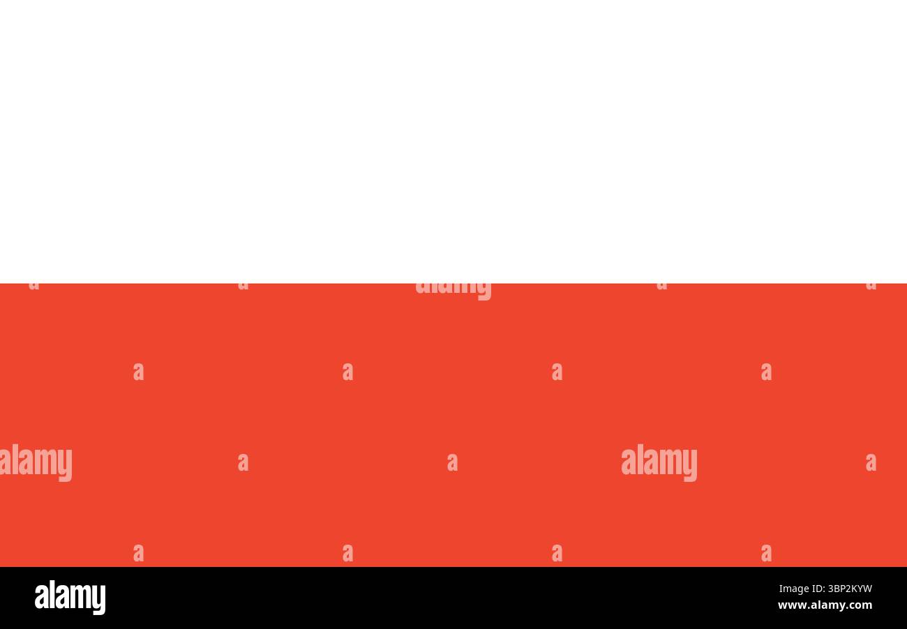 Poland flag. Official colors and proportions. National Poland flag