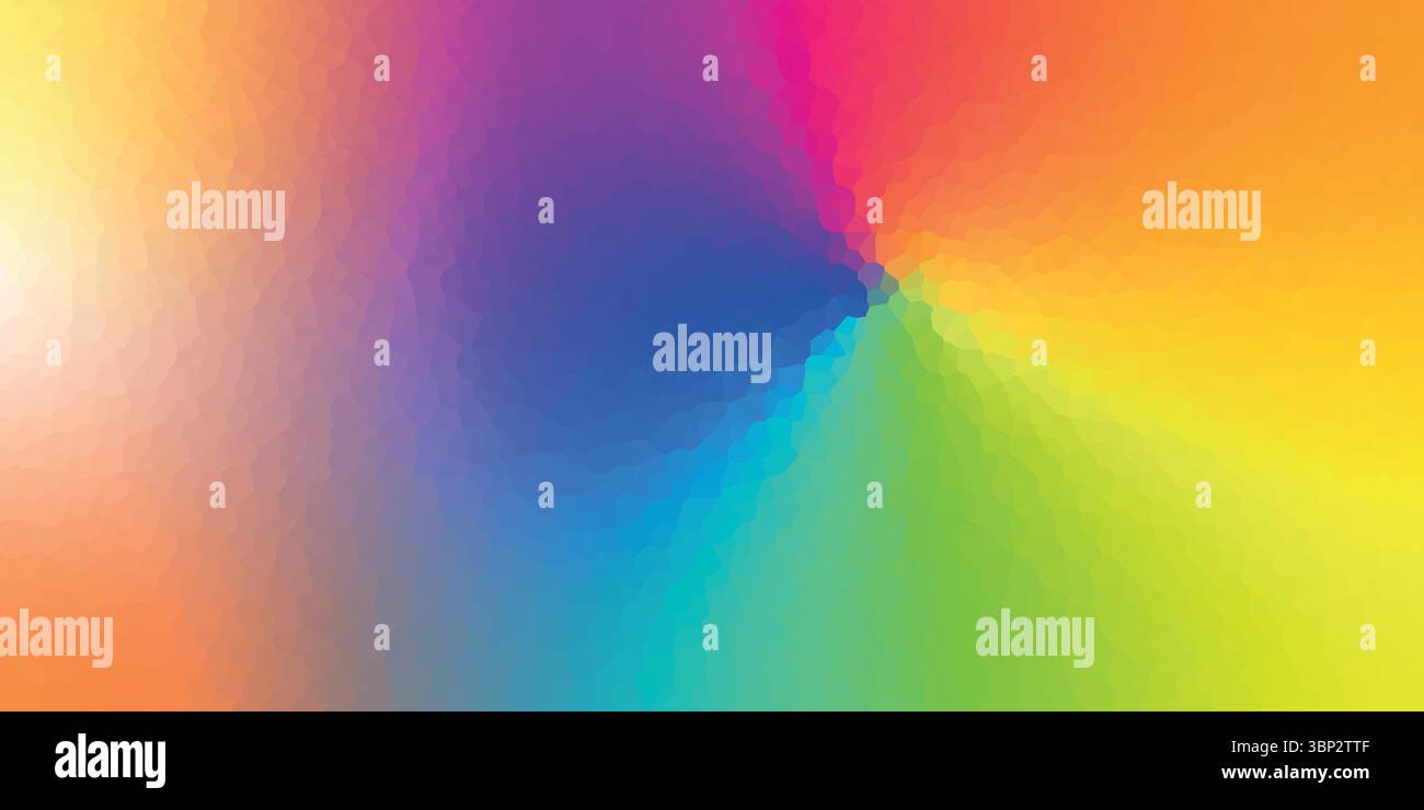 Polygonal rainbow mosaic background. Abstract low poly vector illustration. Triangular pattern in halftone style. Template geometric business design Stock Vector