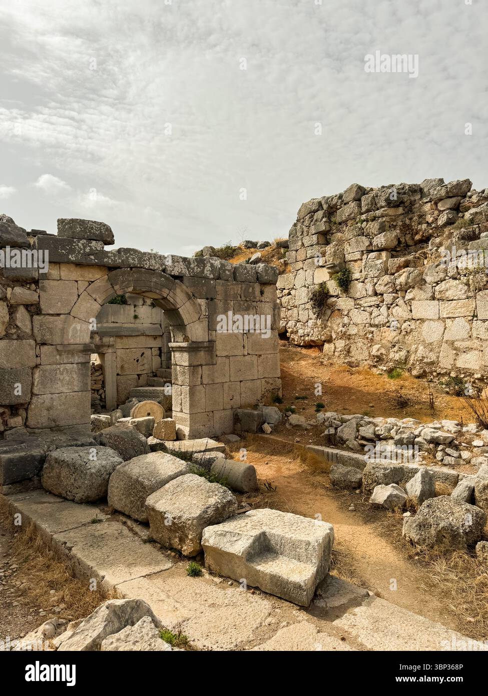 Ancient ruins nestled in lush landscape showcase historical stone ...