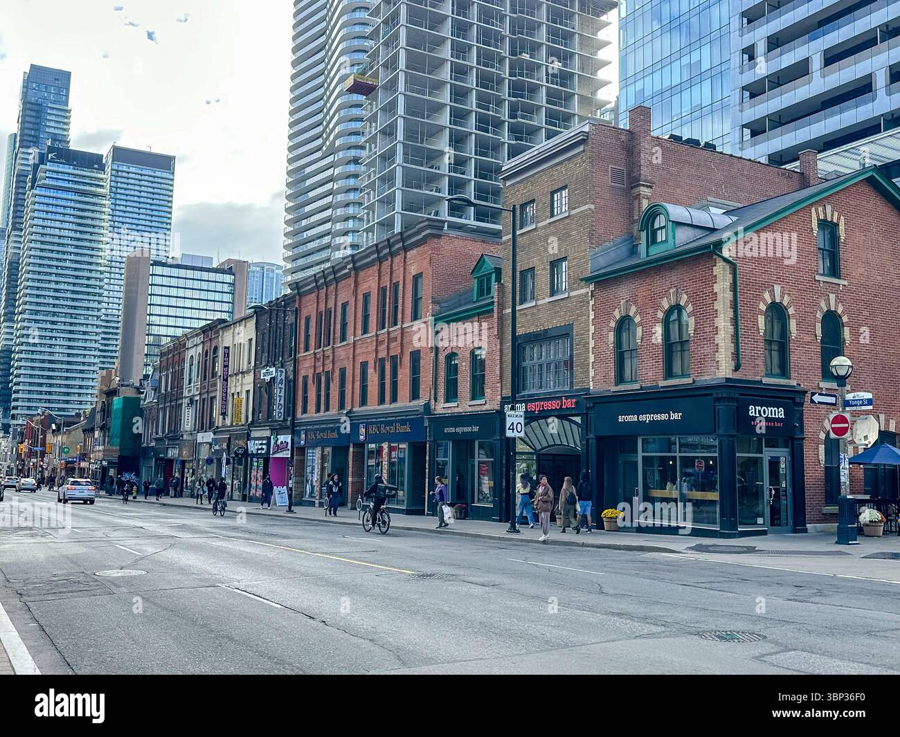 Toronto, Ontario - October 7, 2023: The streetscapes of Yonge Street in downtown Toronto Stock Photo