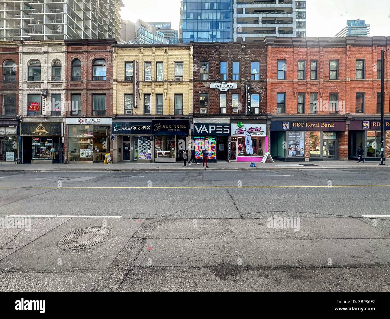 Toronto, Ontario - October 7, 2023: The streetscapes of Yonge Street in downtown Toronto Stock Photo