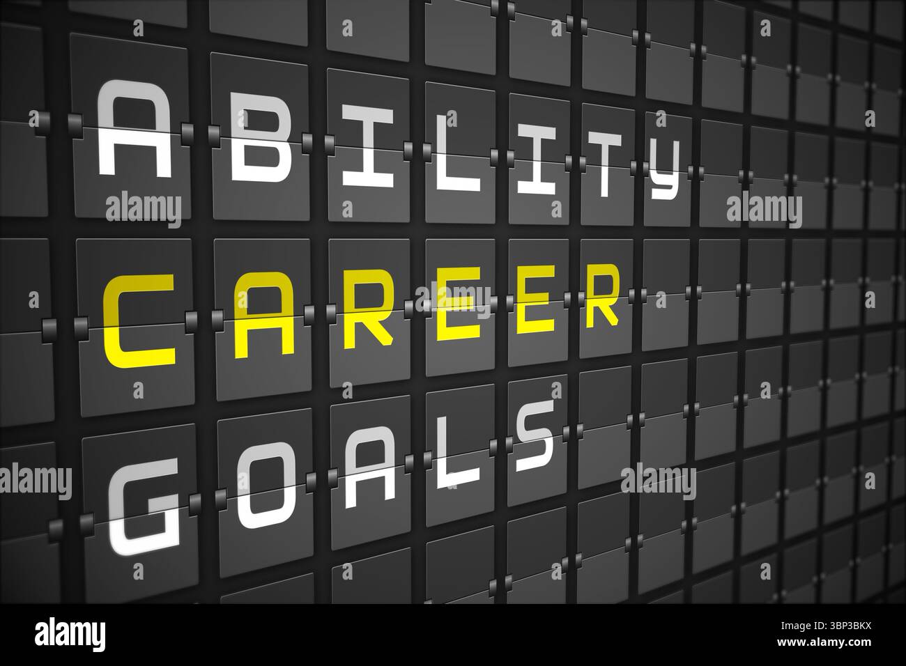 Career buzzwords on black mechanical board Stock Photo