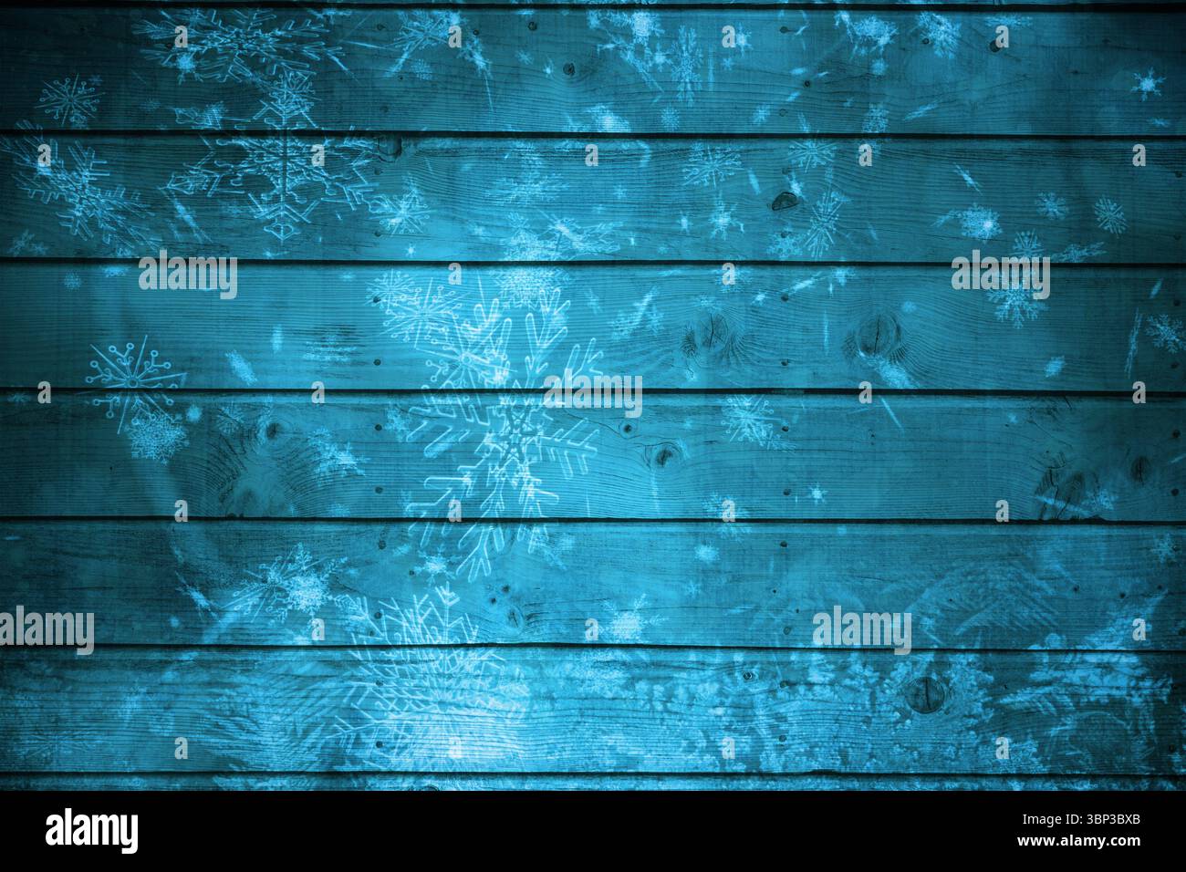 Wooden blue planks background Stock Photo