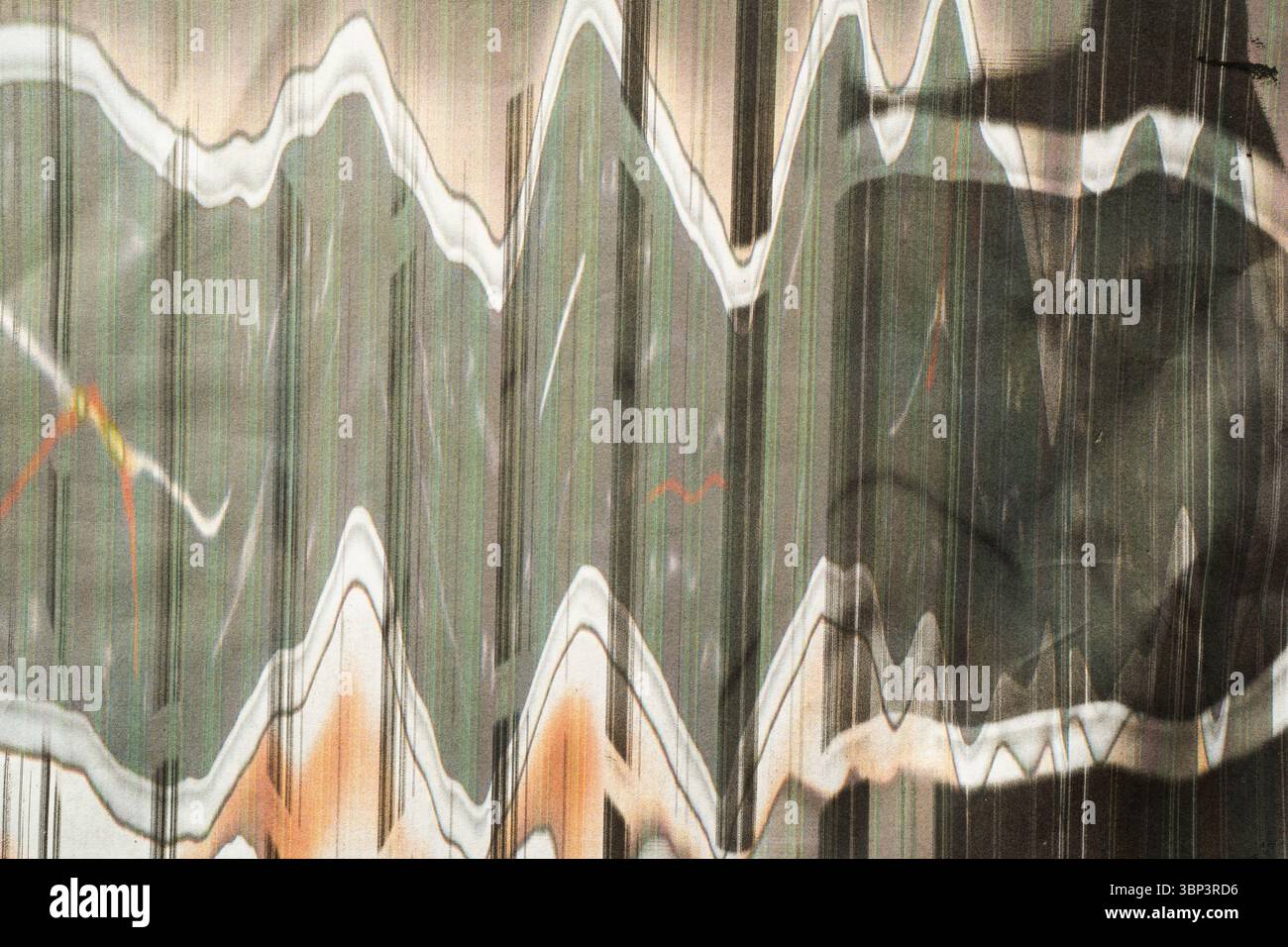 Abstract waves shape created using the photocopy art technique Stock ...