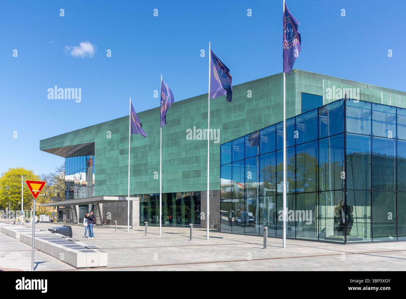 Musiikkitalo Concert and Event Venue, Mannerheiminaukio, Centre, City of Helsinki, Uusimaa (Nyland) Region, Republic of Finland Stock Photo