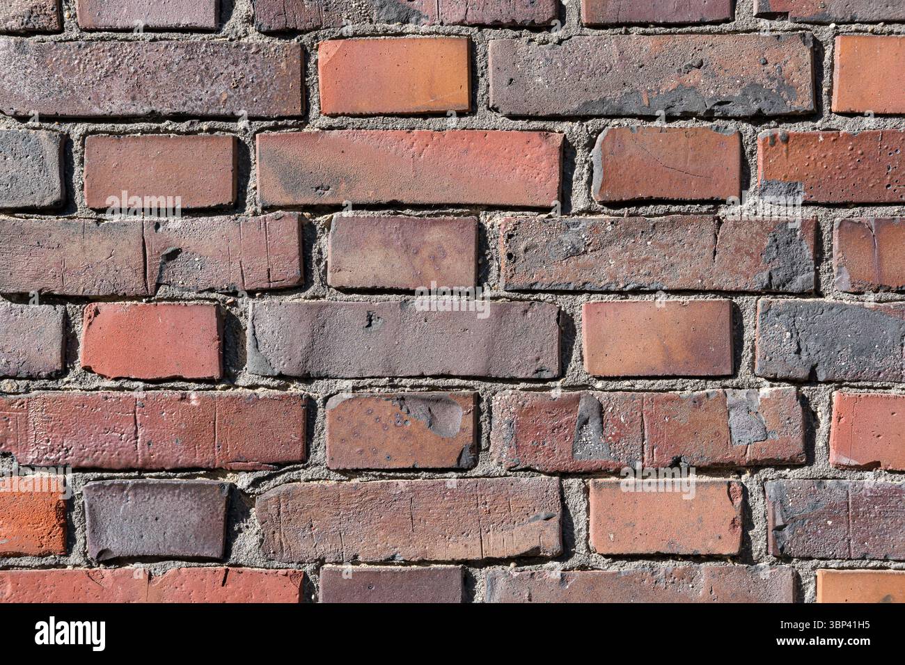 Background from a red rustic brick wall Stock Photo