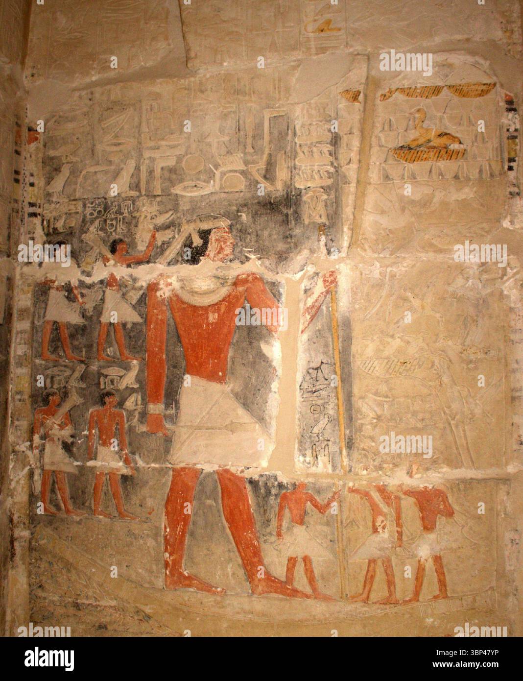 Pyramid Bce A photograph of a relief within the tomb of Unas, built in the 24th ...