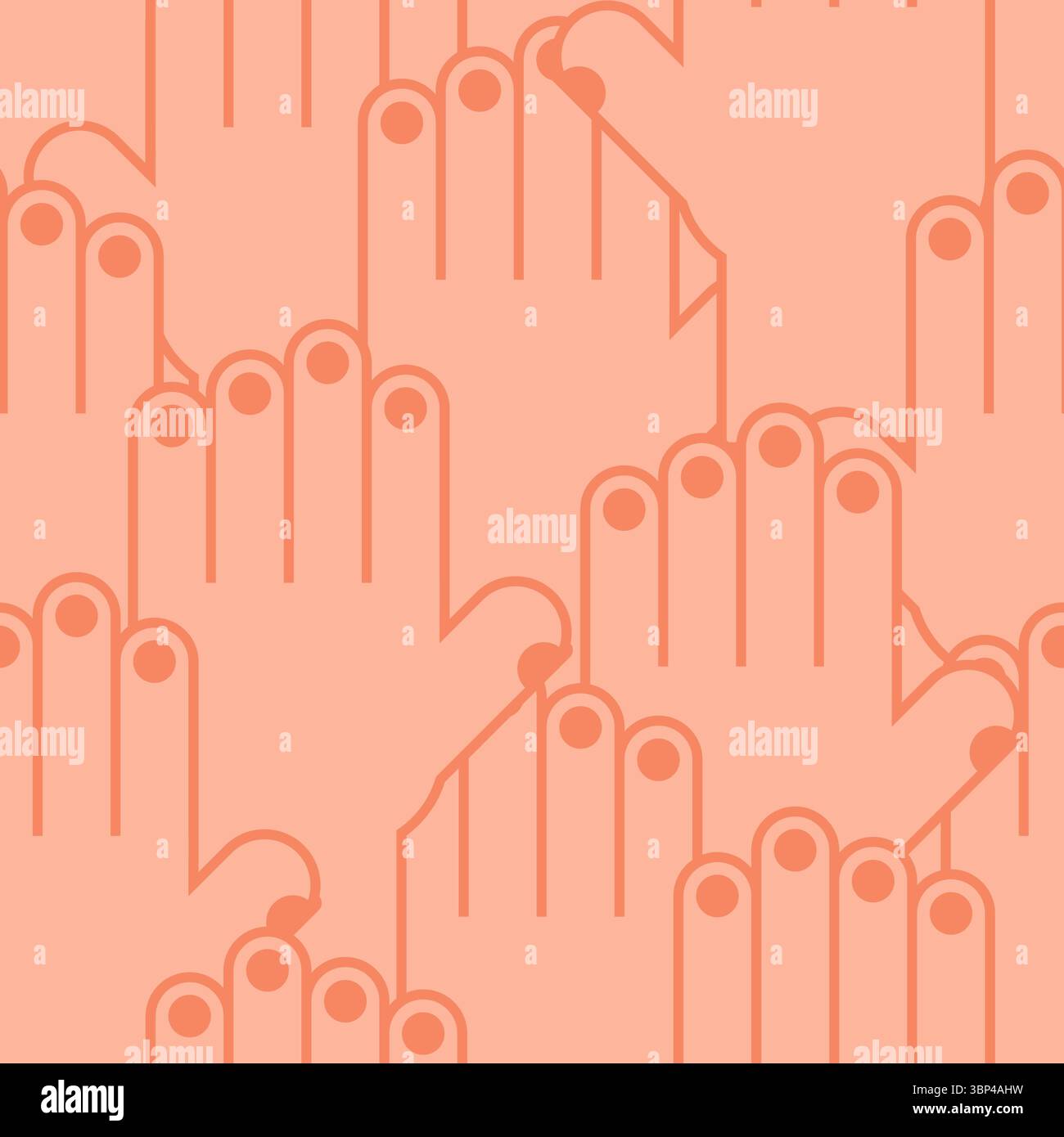 Fingers pattern seamless. Finger background. Palm texture Stock Vector
