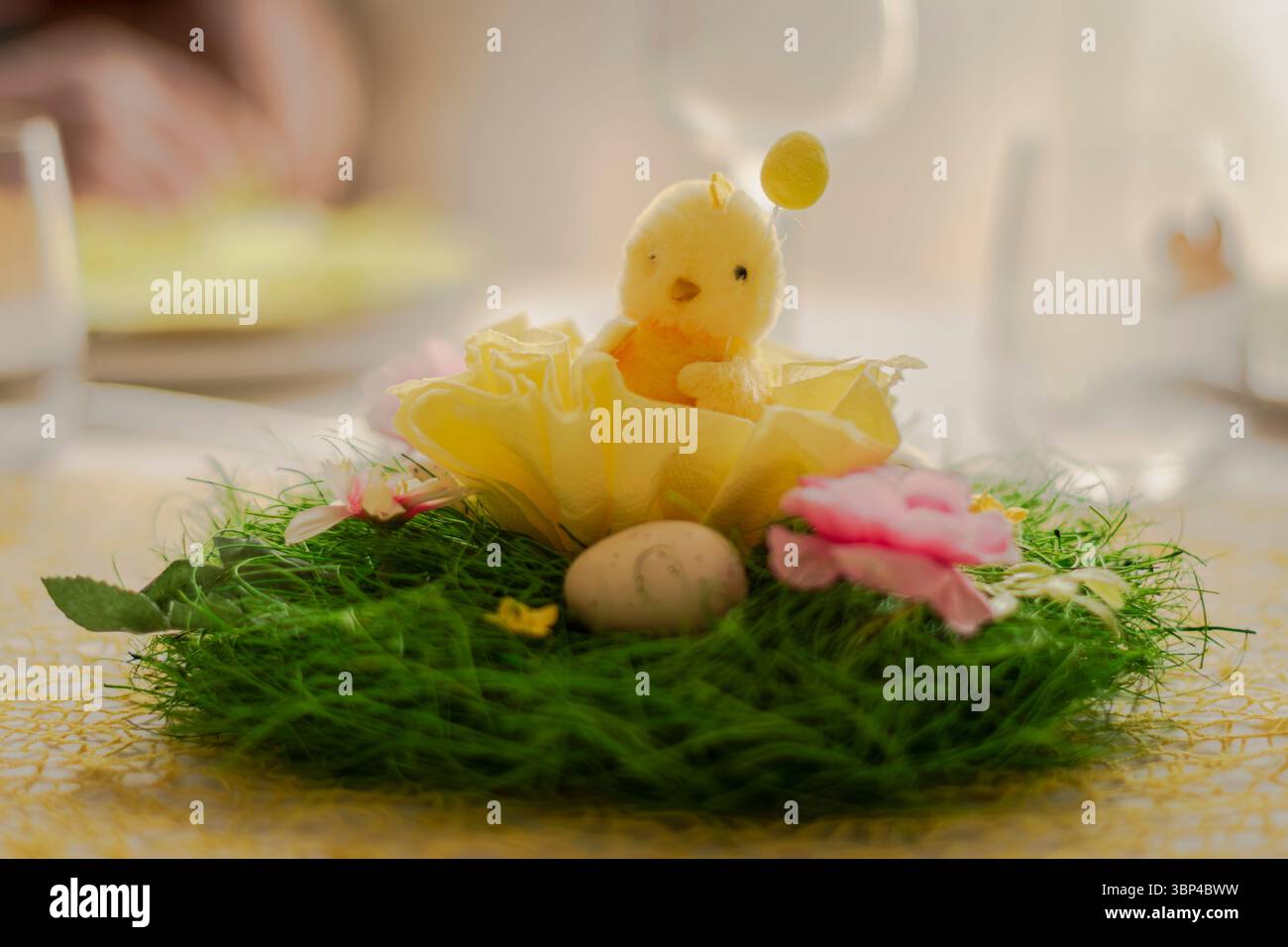 The italian tradition of colouring eggs at easter's. Stock Photo