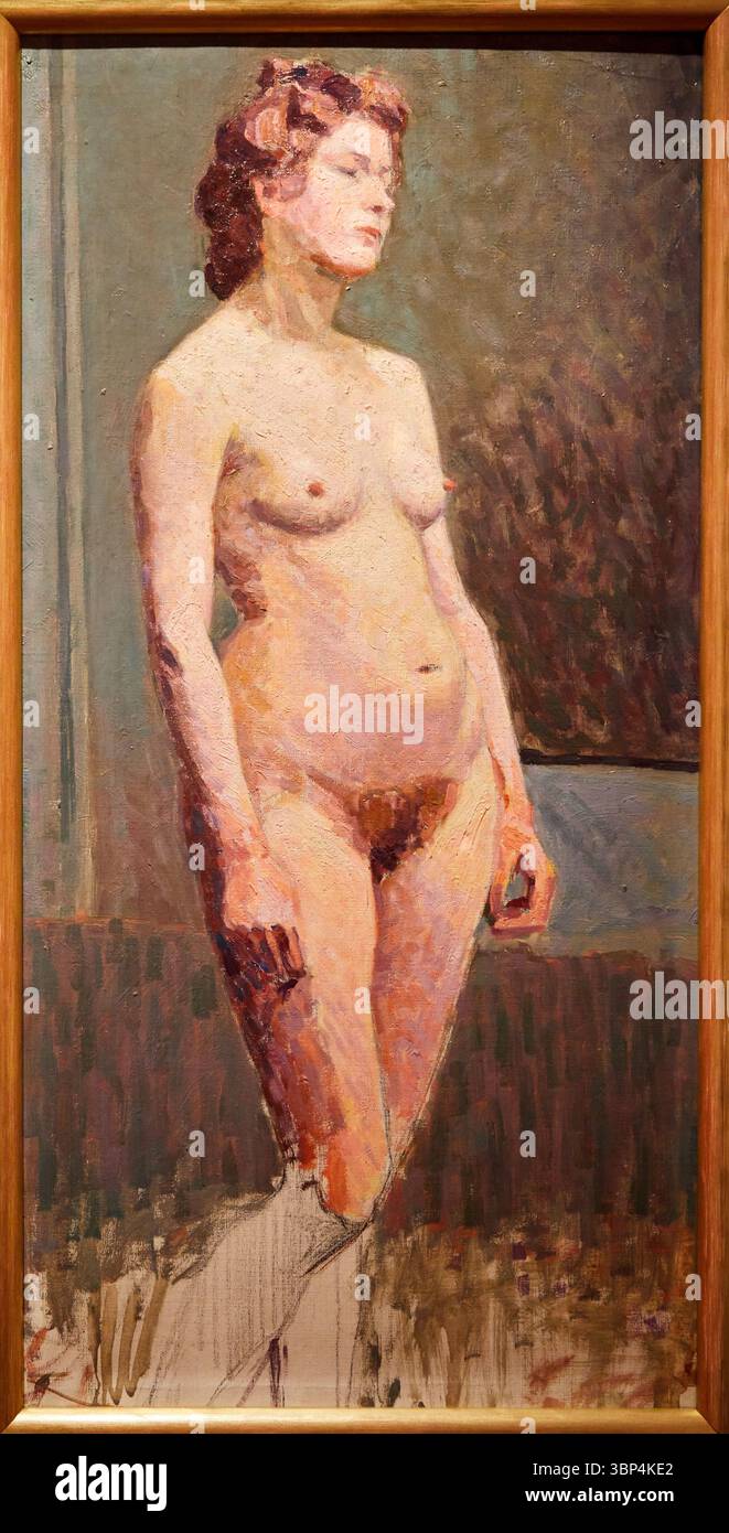 Nu féminin de trois quarts, 1902, Maurice Marinot, 1882-1960, Musée d'Art Moderne, Troyes, Champagne-Ardenne Region, Aube Department, France, Europe Stock Photo