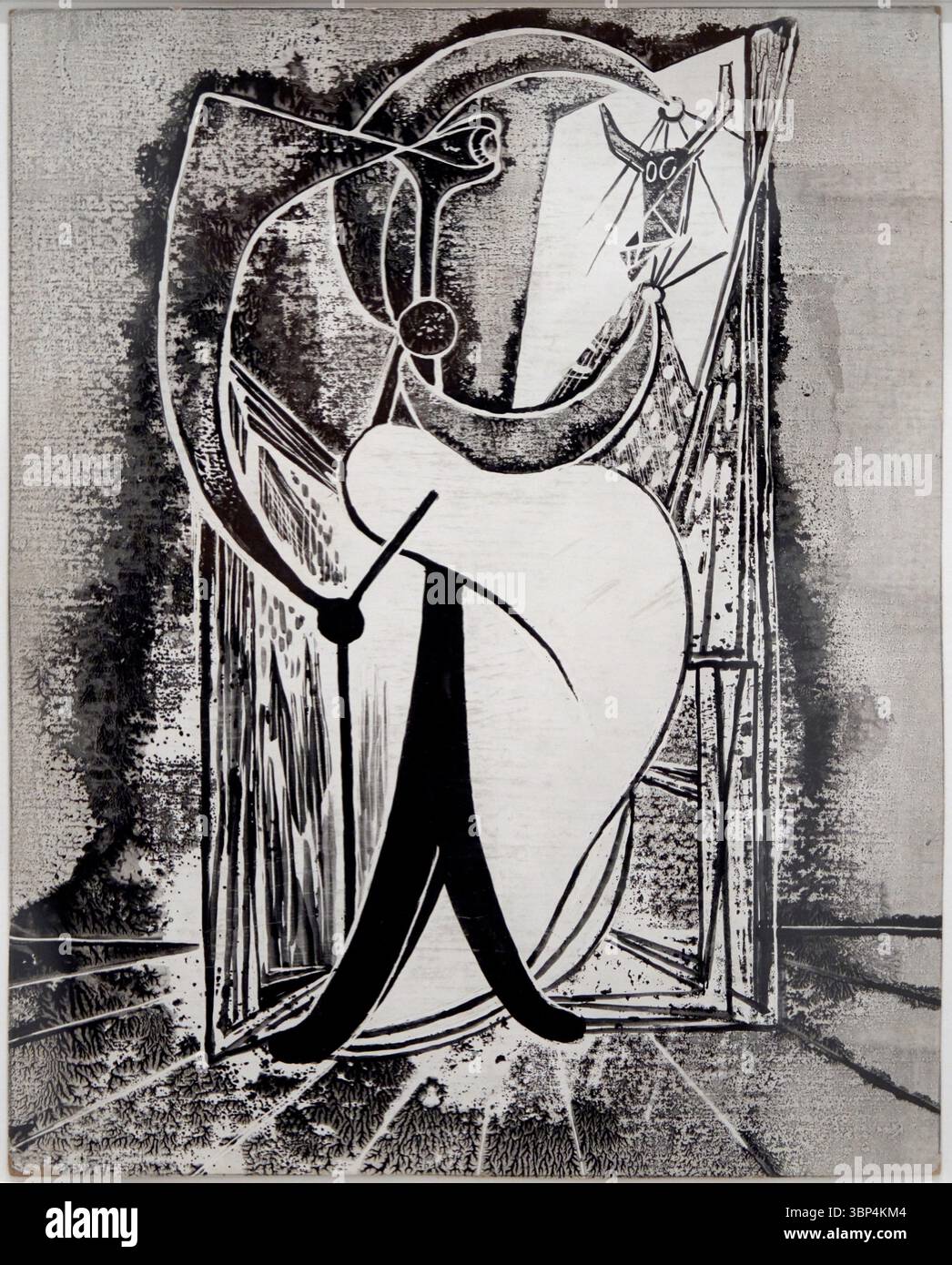 No Title (The Painter), Ca. 1938-1945, Oscar Domínguez (1906-1957) Stock Photo