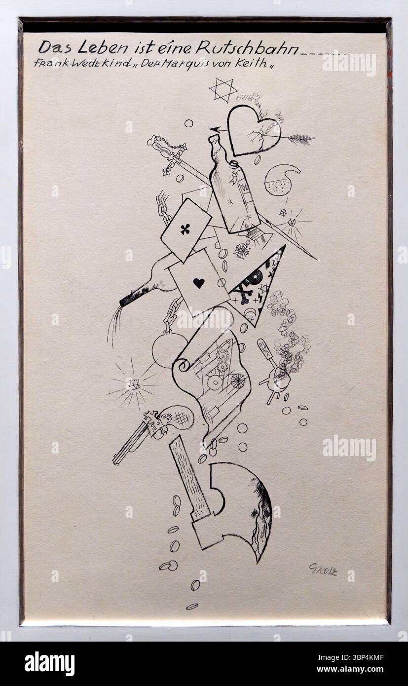Das Leben ist eine Rutschbahn, 1921, George Grosz (1893-1959) Stock Photo
