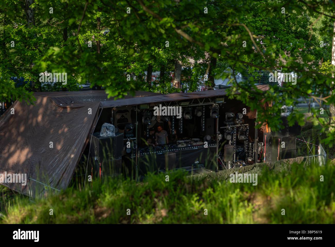 Music festival with more stages in summer fresh day after storm in Liberec CZ 05 31 2025 Stock Photo