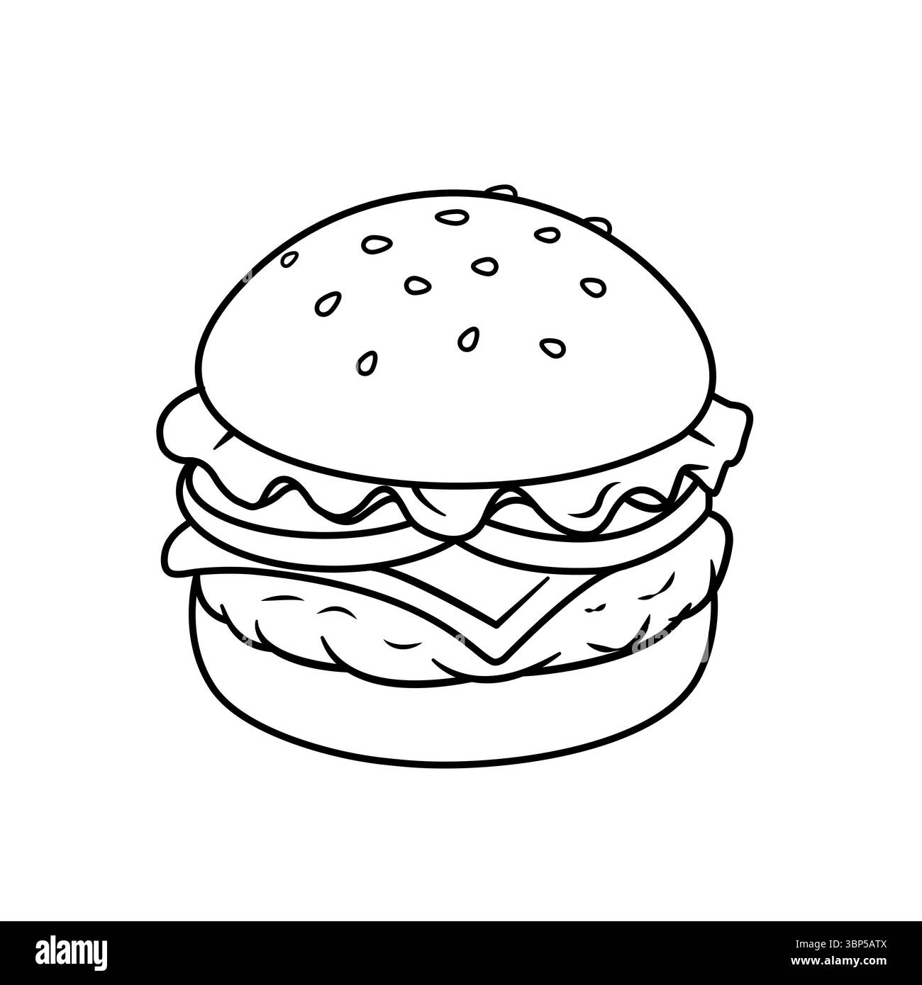 Kid outline drawing for coloring Black and White Stock Photos & Images ...