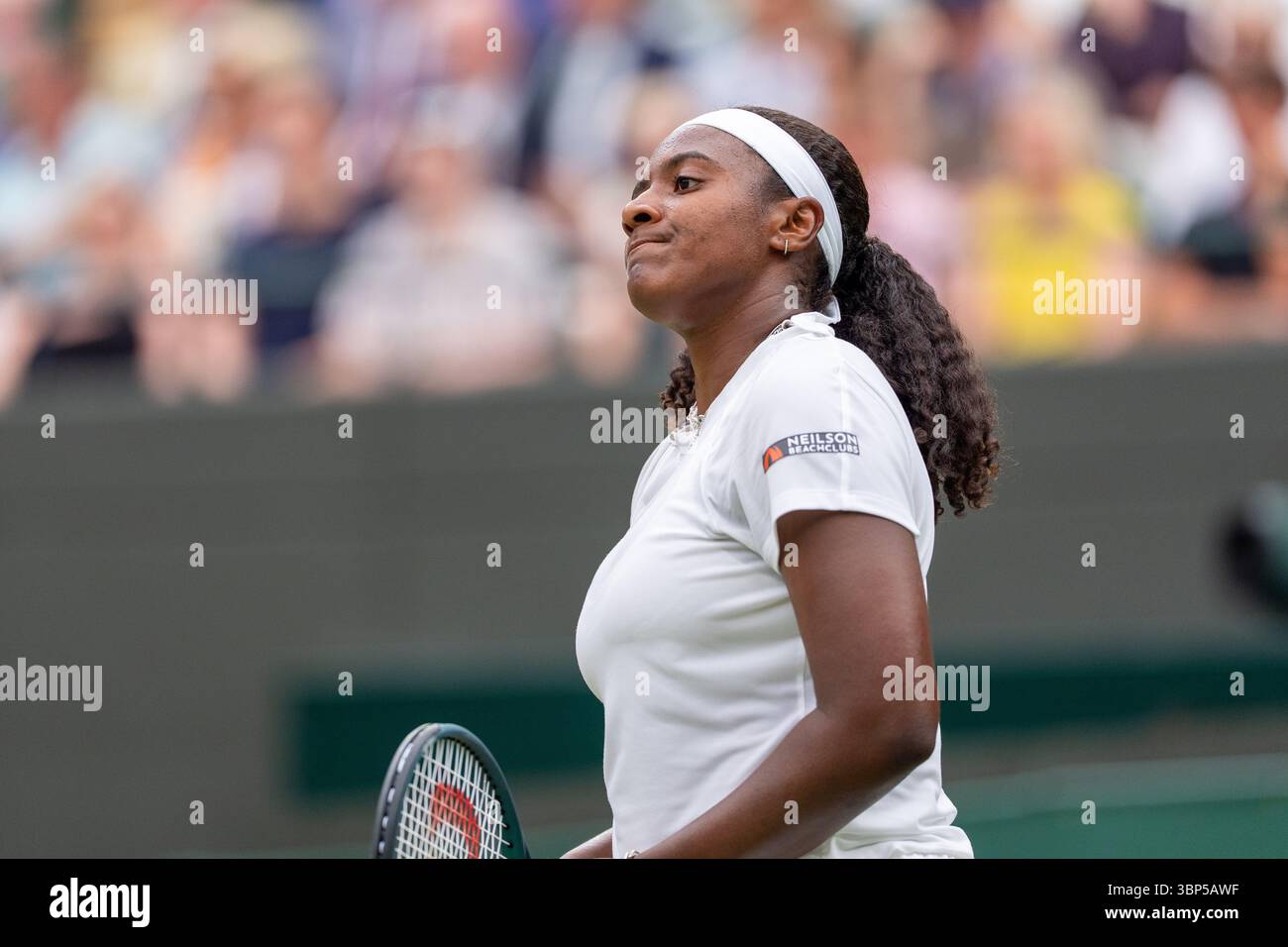LONDON, ENGLAND JULY 5 Hailey Baptiste of The USA during Wimbledon