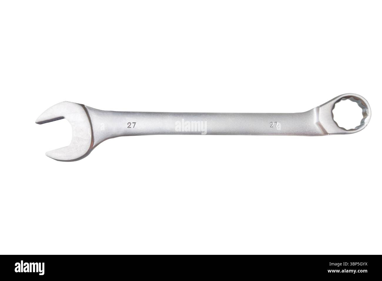 Combination wrench isolated on white background Stock Photo
