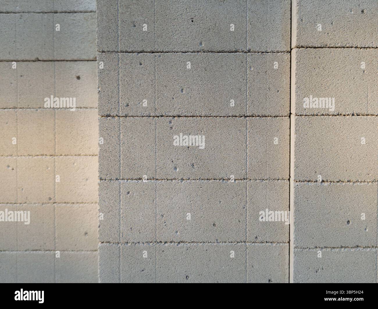 Aerated concrete wall close up texture Stock Photo