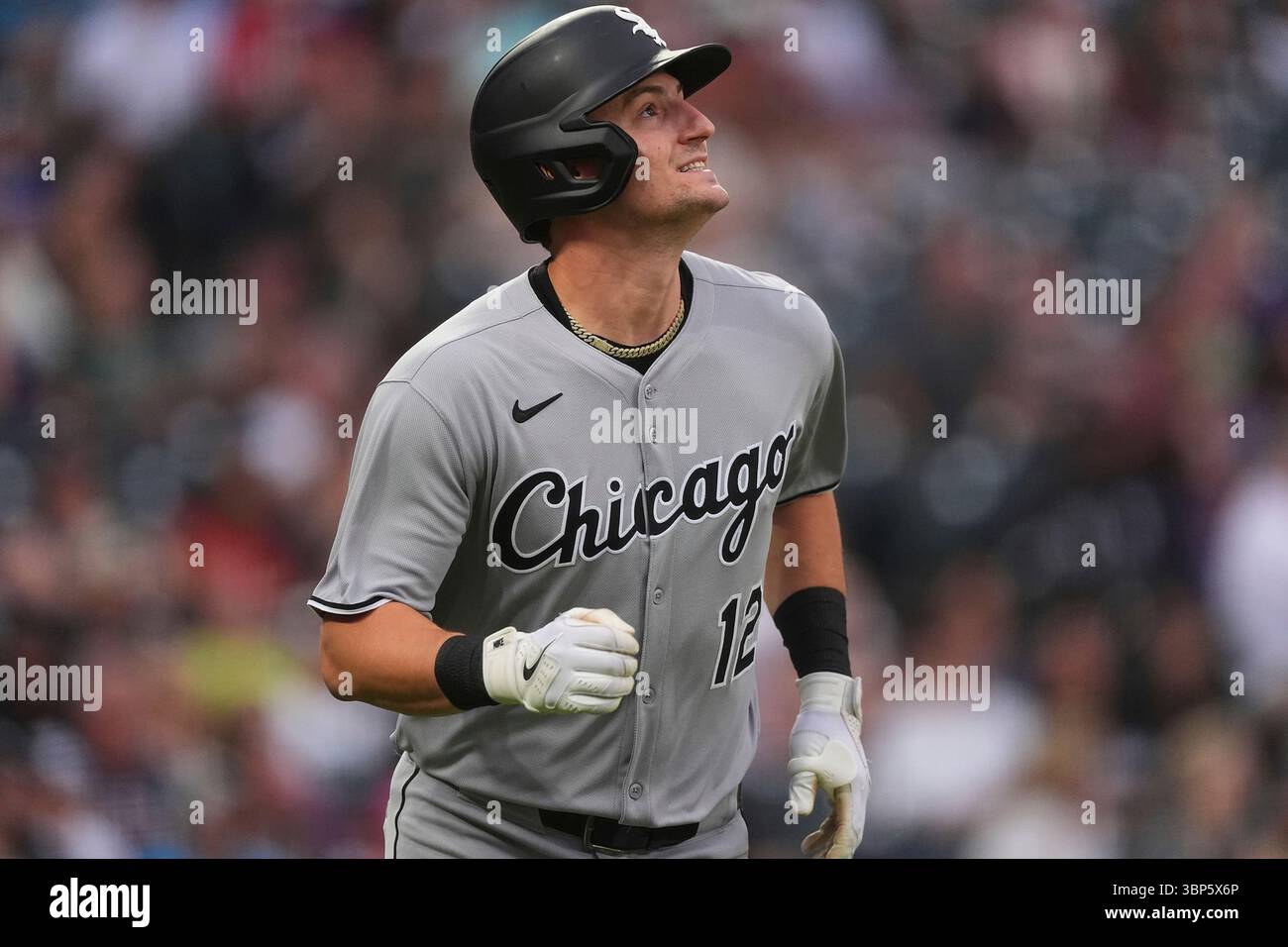 Chicago White Sox shortstop Colson Montgomery (12) in the first inning ...