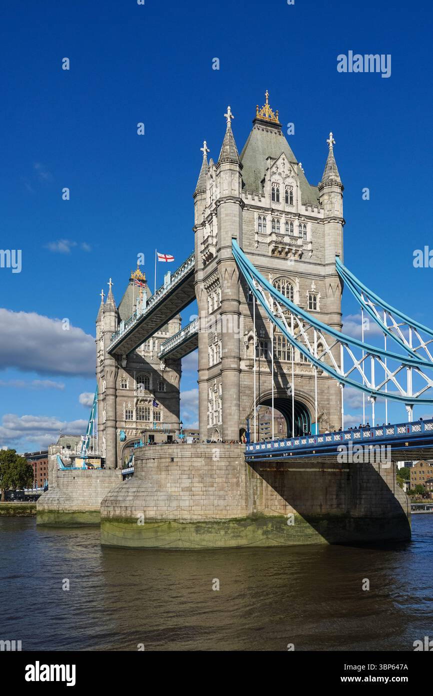 The Tower Bridge on the River Thames in London, England United Kingdom UK Stock Photo