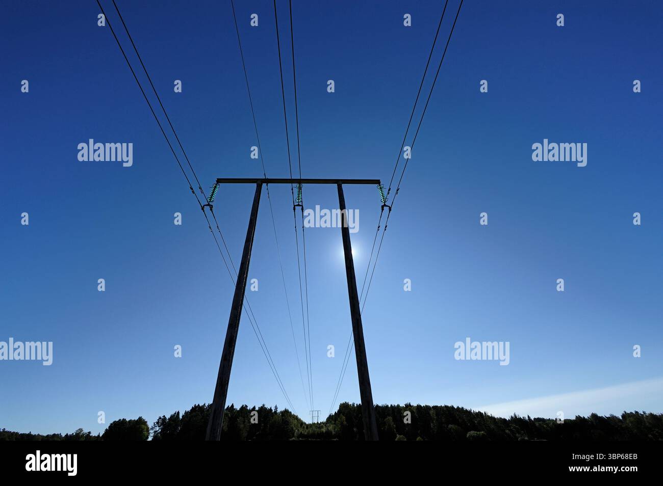 Power line power lines hi-res stock photography and images - Alamy