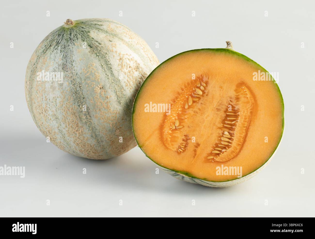 fresh melon isolated nature background with clipping path Stock Photo