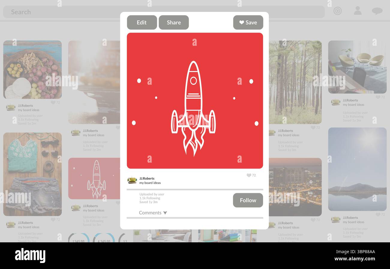 Composite image of rocket image on site Stock Photo