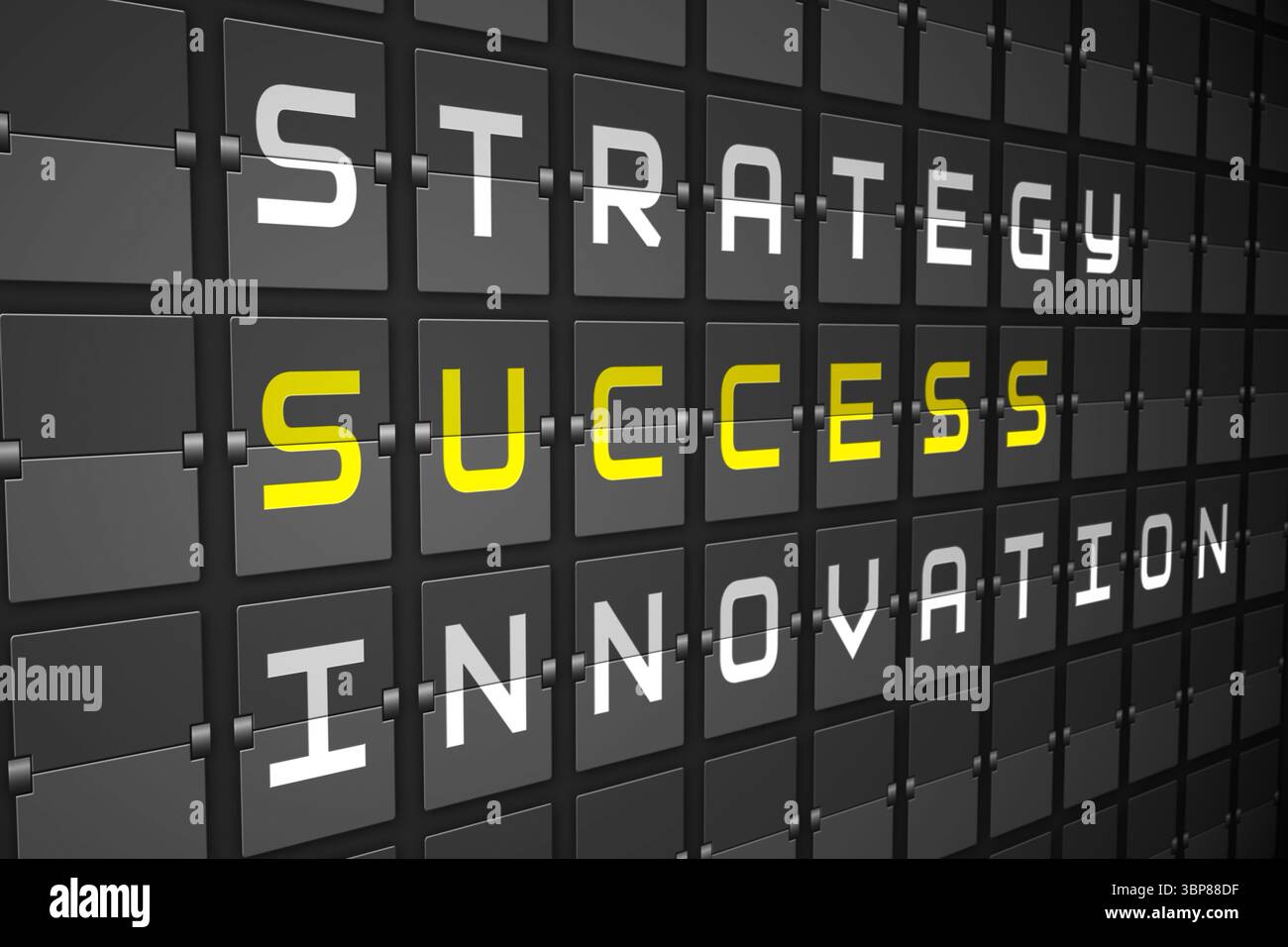 Success buzzwords on black mechanical board Stock Photo