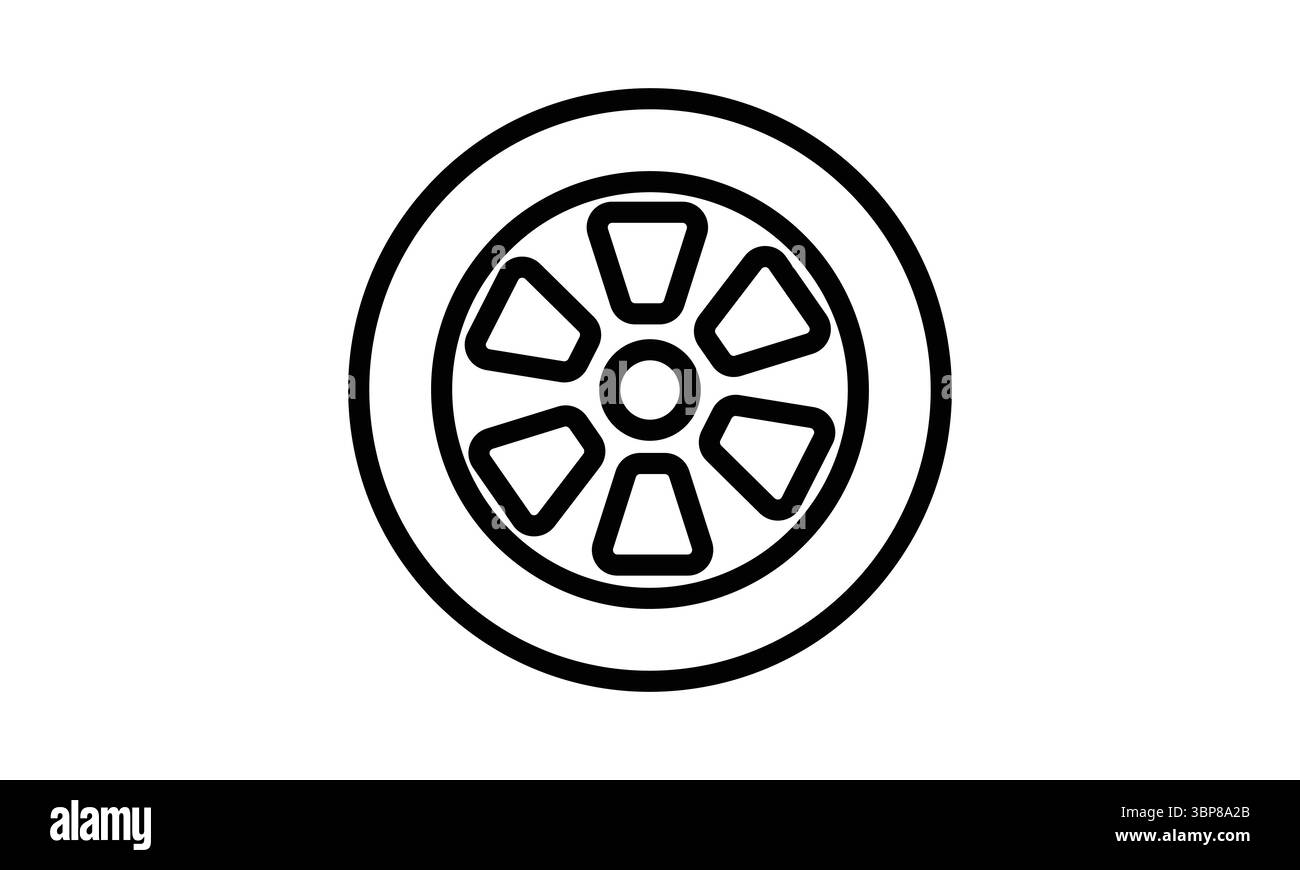 Car wheel icon. Car tyer vector illustration Stock Vector Image & Art ...