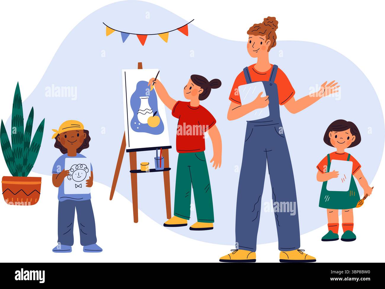 Cartoon kid professionals hi-res stock photography and images - Alamy