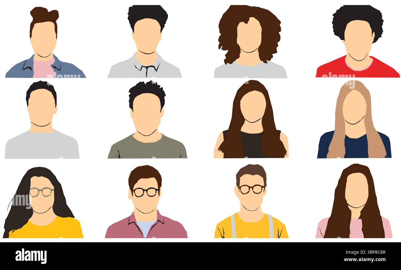 avatar vector collection of people Stock Vector Image & Art - Alamy