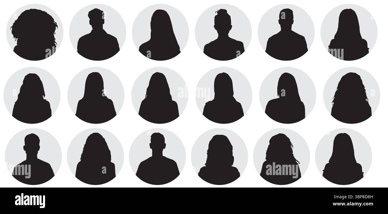Social group silhouettes Black and White Stock Photos & Images - Alamy