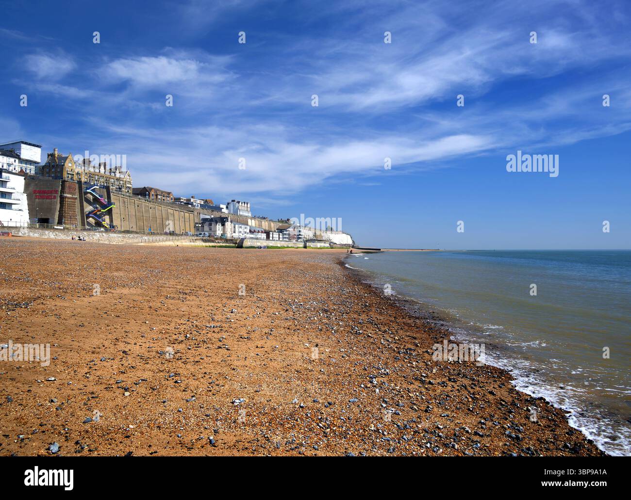 Seafront Promenade Ramsgate UK, Kent, Thanet, Ramsgate Beach and Seafront at Marina Esplanade Stock ...
