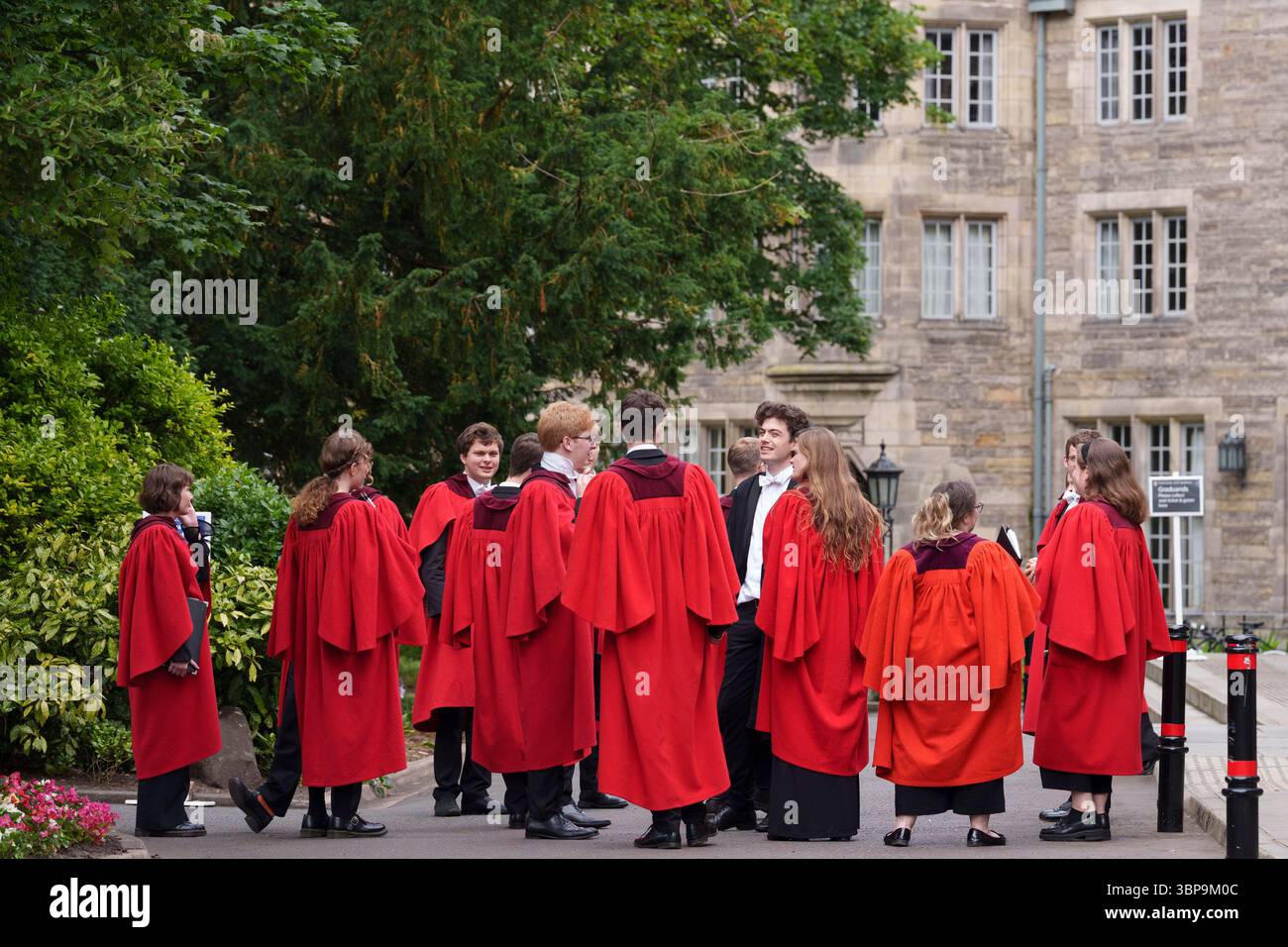 Members of the St Salvator's Chapel Choir gather before singing at a ...