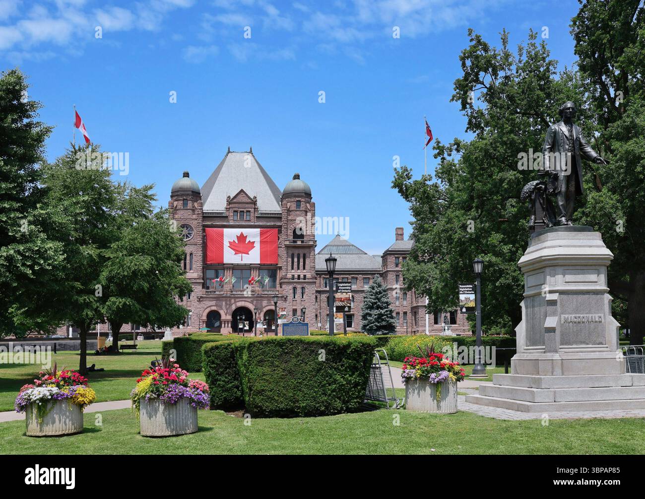 Provincial Parliament Building of Ontario, Canada, in Queen's Park, Toronto Stock Photo
