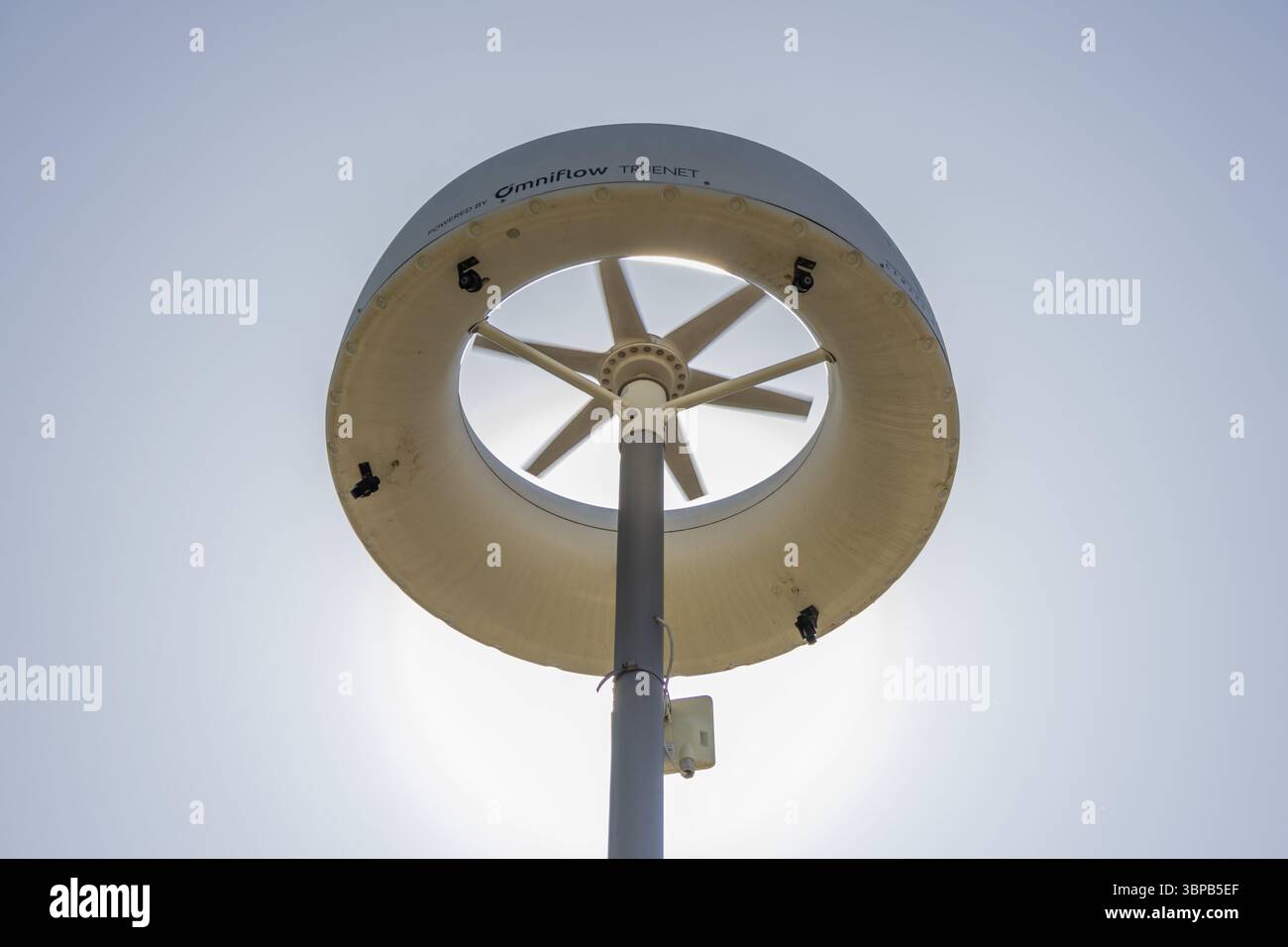 Truenet Machine Omniflow truenet wind turbine generating renewable energy as part of a ...