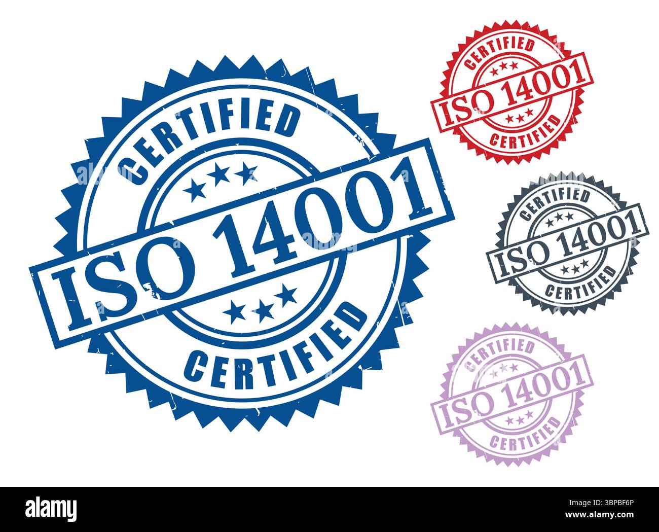 Environmental Compliance Badge Vector Set, ISO 14001 Approved Seals ...