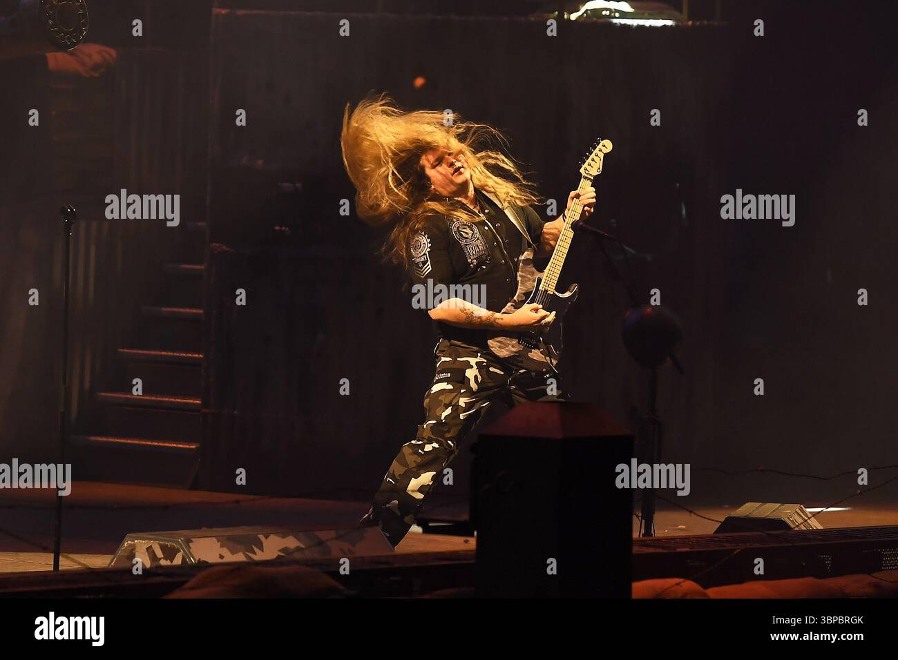 LONDON ENGLAND APRIL 15 Tommy Johansson Of Sabaton Performing At london-england-april-15-tommy-johansson-of-sabaton-performing-at