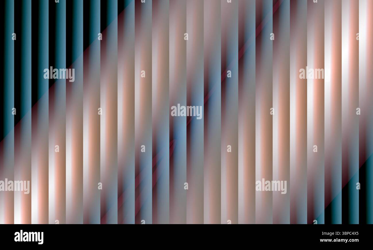 Blue and pink abstract ribbed background with Iridescent gradient ...
